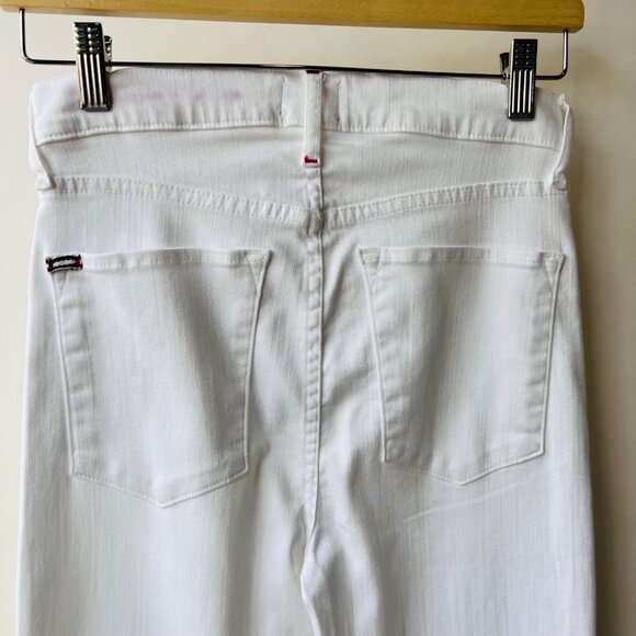 Alice + Olivia Beautiful High Rise Bell jeans, white, Size 25 N60 - Picture 9 of 11